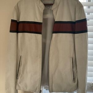 M JULIAN WILSONS LEATHER BIKER JACKET MENS VINTAGE SIZE M